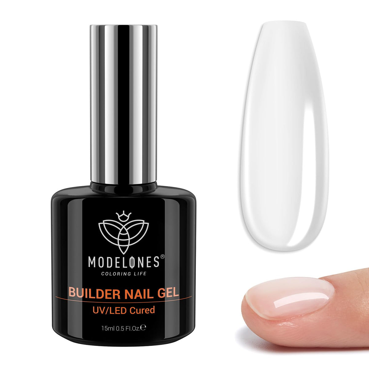 modelones Builder Nail Gel 7-in-One clear gel bottle front view