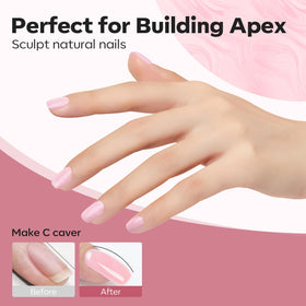 modelones Builder Nail Gel 8-in-1 Nude Pink Shimmer texture close-up