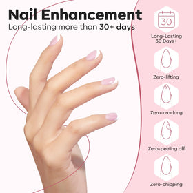 modelones Builder Nail Gel 8-in-1 Nude Pink Shimmer with nail tips