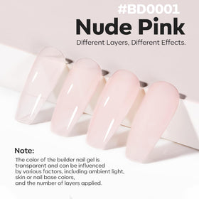 modelones Builder Nail Gel 8-in-One Cover Nude application on nails