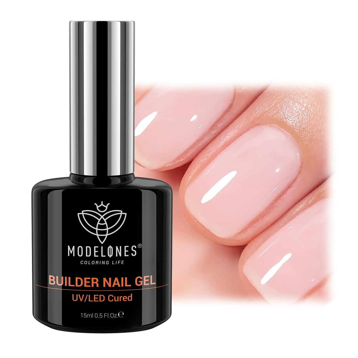 modelones Builder Nail Gel 8-in-One Cover Nude front view