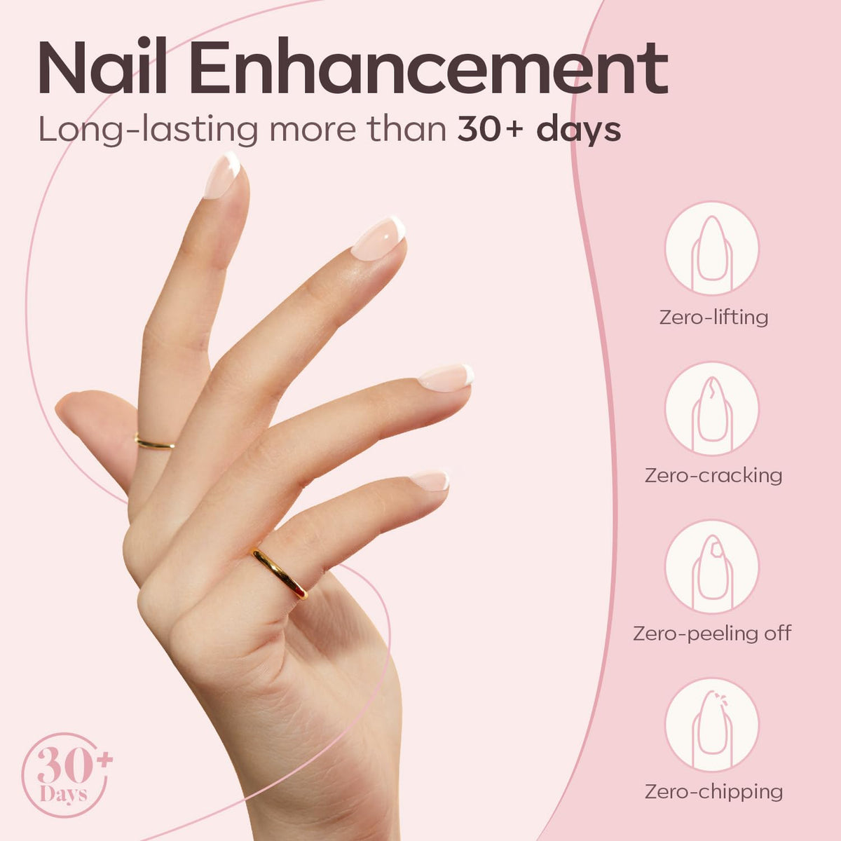 modelones Builder Nail Gel 8-in-One Cover Nude texture on a nail