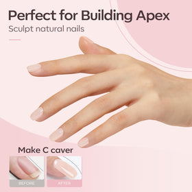modelones Builder Nail Gel 8-in-One Cover Nude under LED lamp