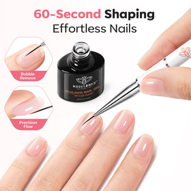 modelones Builder Nail Gel application on nails
