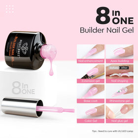 modelones Builder Nail Gel baby pink base coat 10ml front view