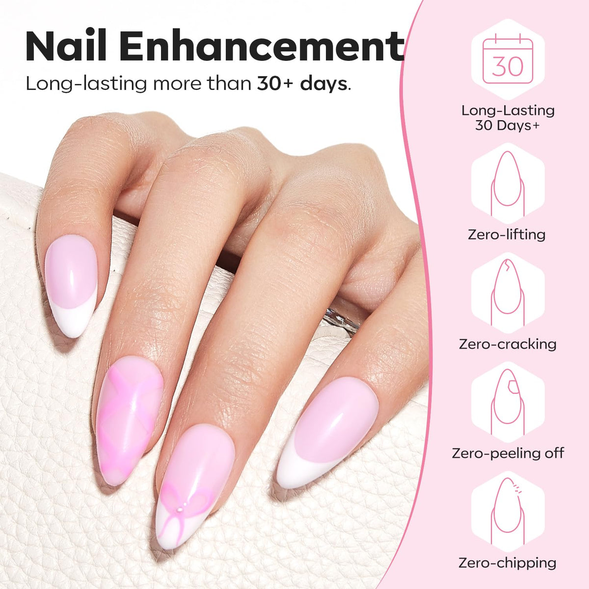 modelones Builder Nail Gel baby pink base coat with brush