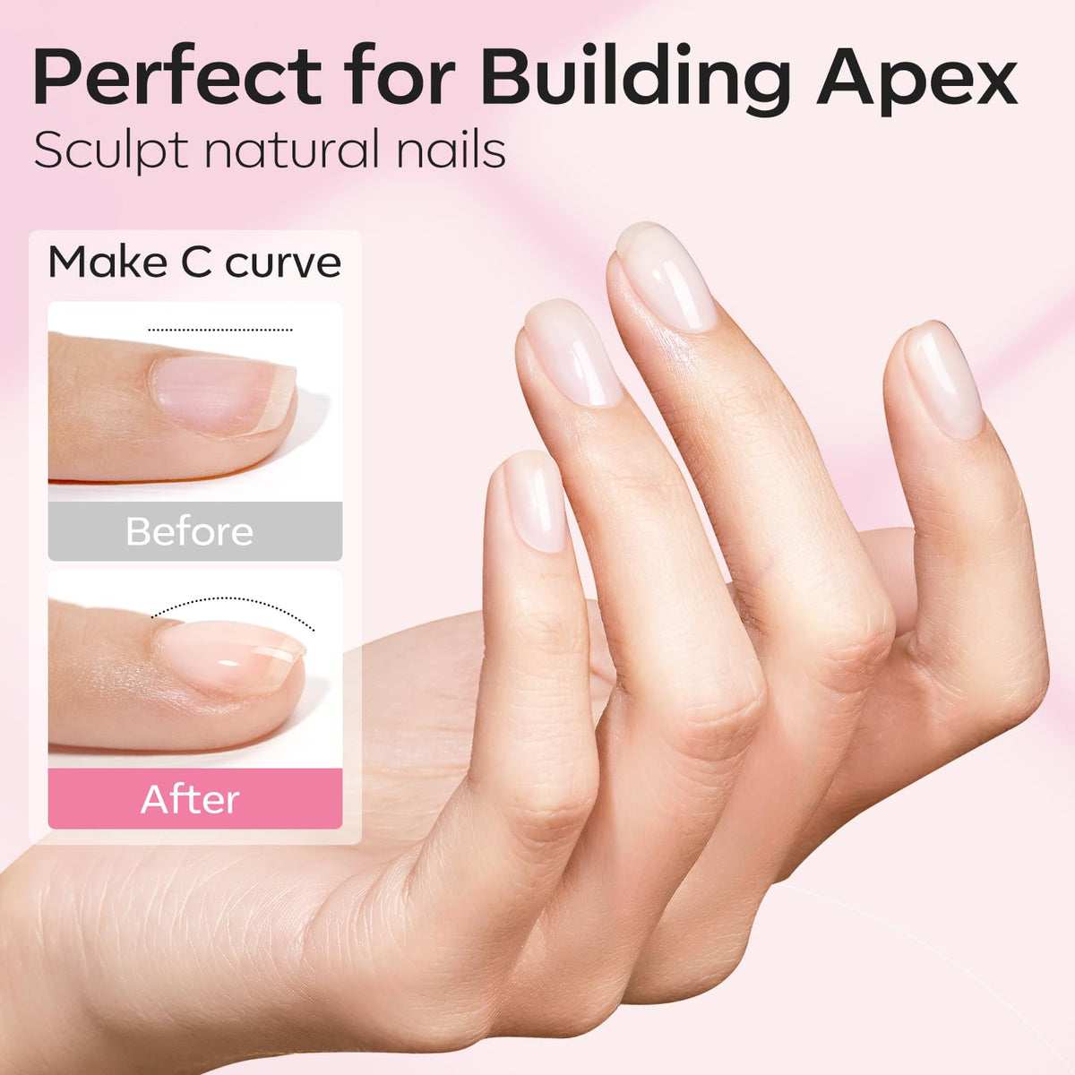 modelones Builder Nail Gel clear base coat with brush