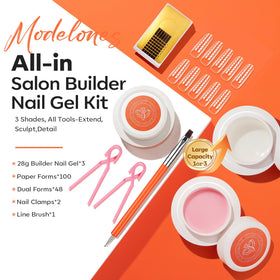 modelones Builder Nail Gel clear jar front view