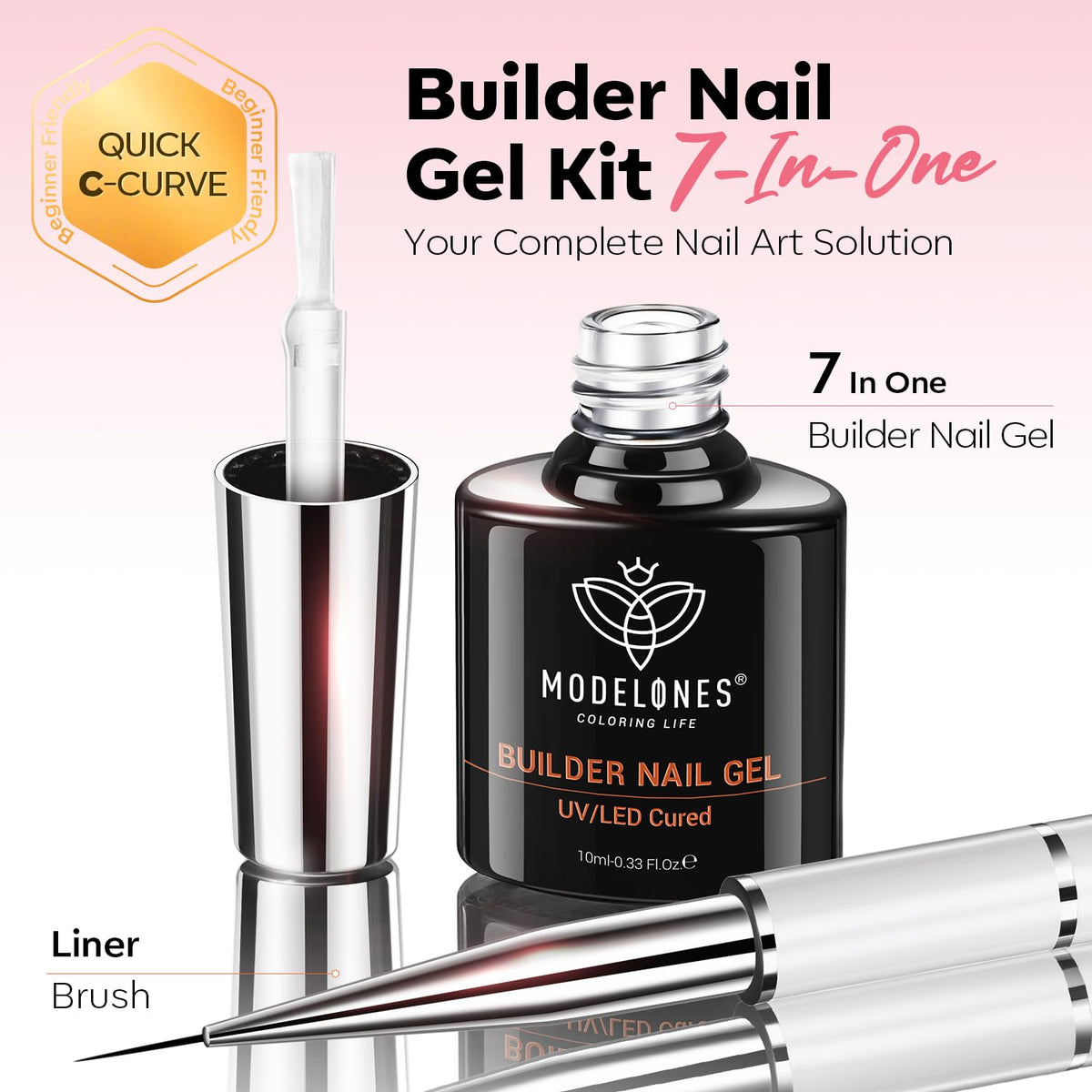 modelones Builder Nail Gel in use during nail art