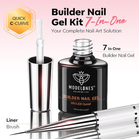 modelones Builder Nail Gel in use during nail art