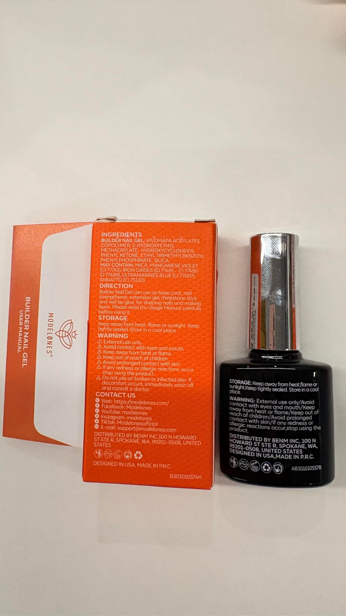 modelones Builder Nail Gel in use for nail extension