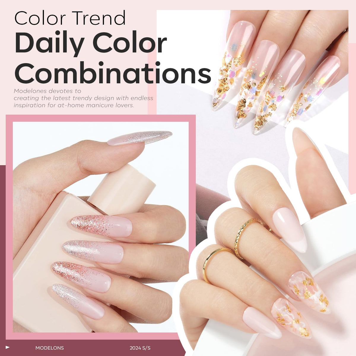modelones Builder Nail Gel on a nail art display