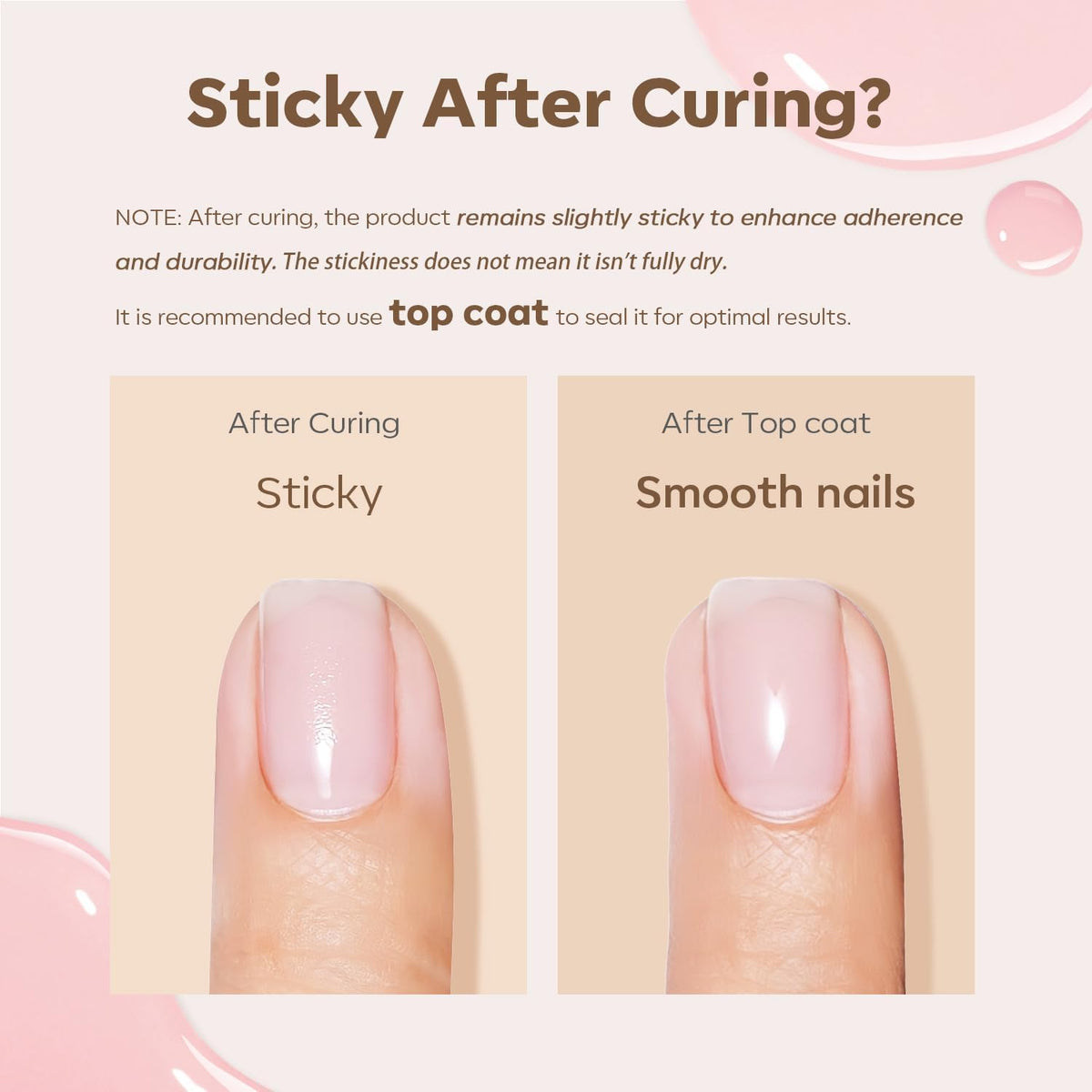 modelones Builder Nail Set 6 Pcs close-up of gel texture