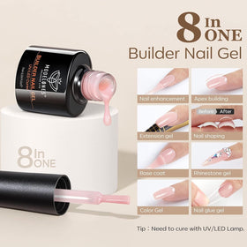 modelones Builder Nail Set 6 Pcs with a UV lamp