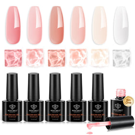 modelones Builder Nail Set 8-in-One Jelly Nude Gel Polish front view