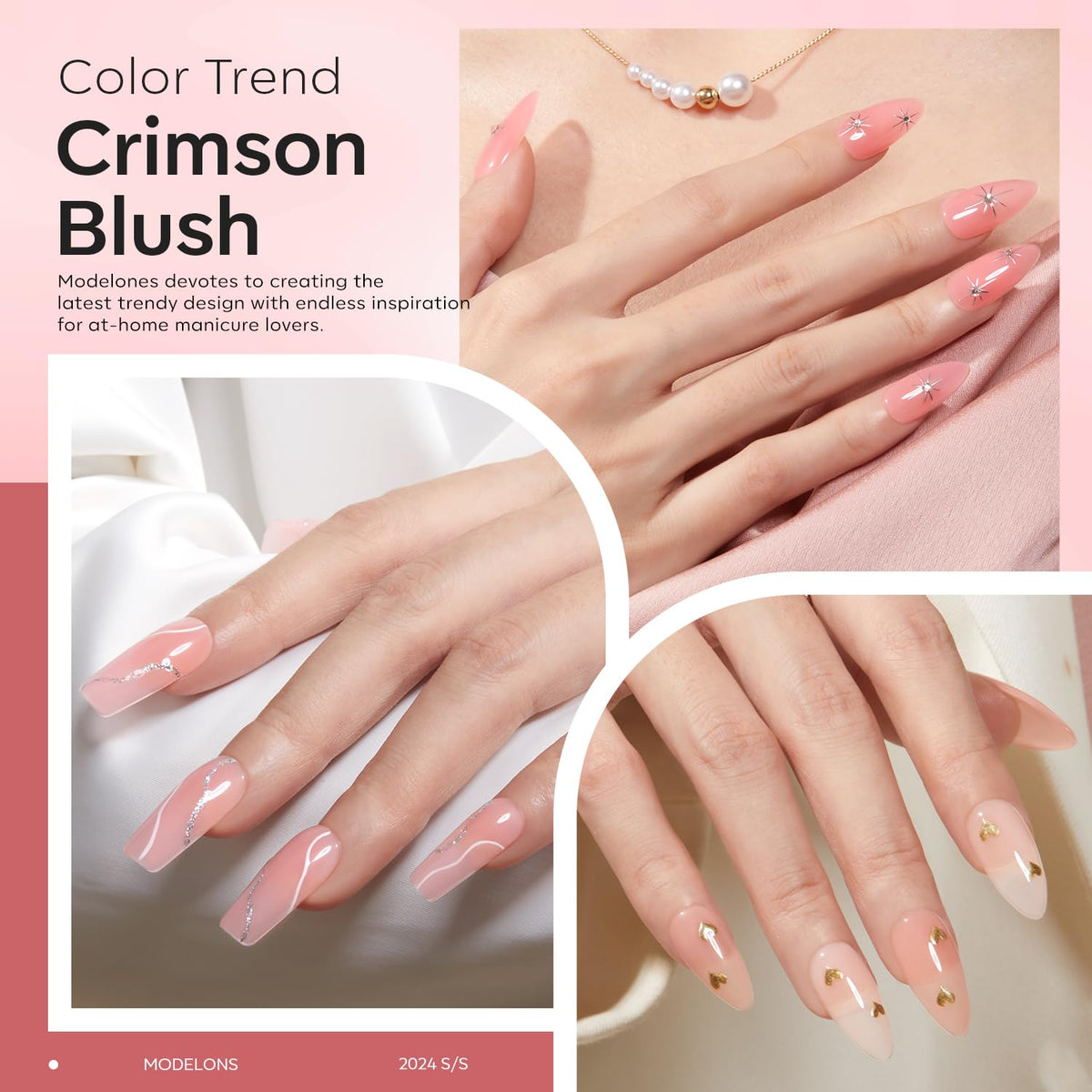 modelones Builder Nail Set in use with UV lamp