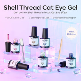 modelones Cat Eye Gel Nail Polish in use with magnetic stick