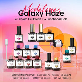 modelones Cat Eye Gel Nail Polish matte finish example