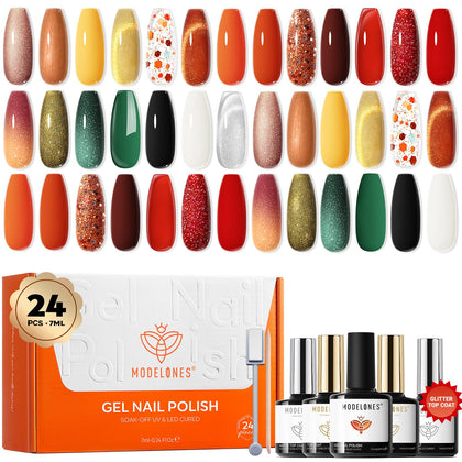 modelones Cat Eye Gel Nail Polish Set 24PCS front view