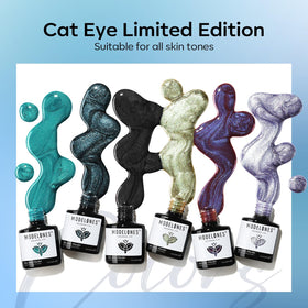 modelones Cat Eye Gel Nail Polish Set applied on nails