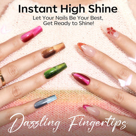 modelones Cat Eye Gel Nail Polish set with glitter effect