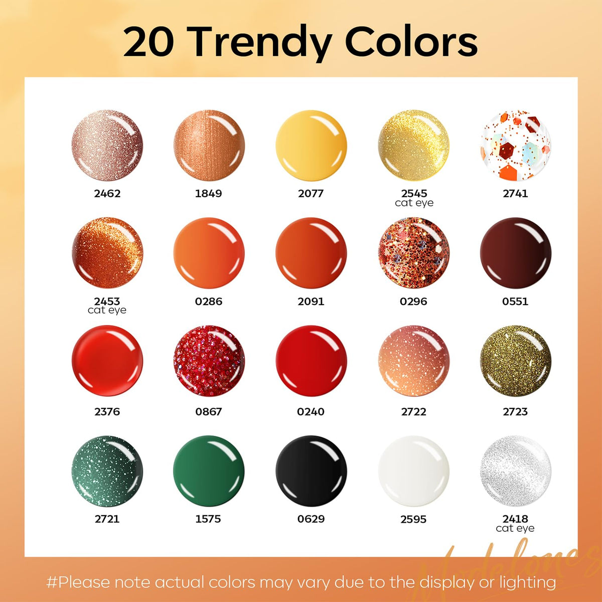 modelones Cat Eye Gel Nail Polish shades displayed