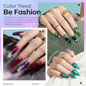 modelones Cat Eye Gel Nail Polish vibrant colour swatches