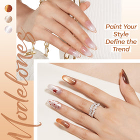 modelones Cat Eye Gel Polish application on nails