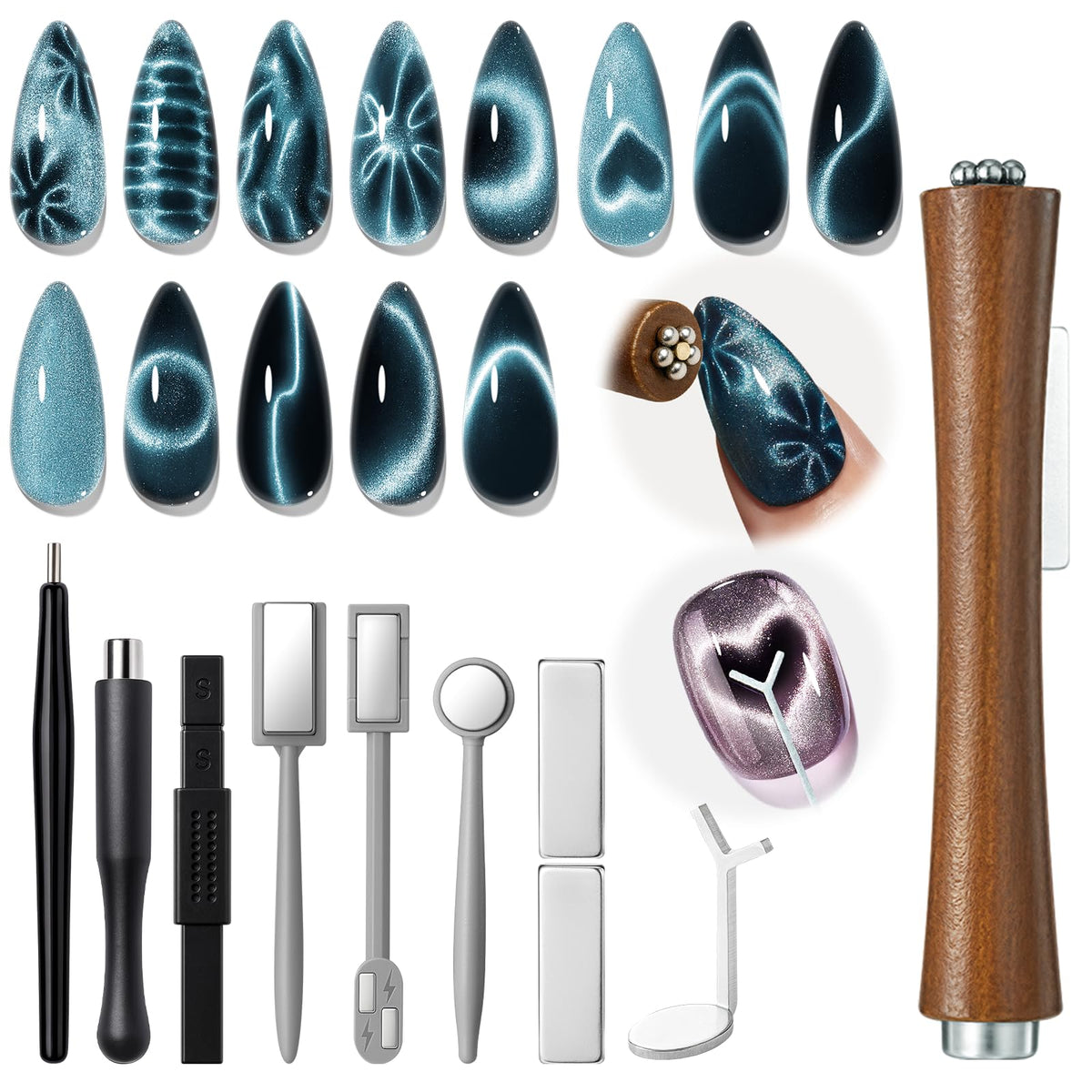 modelones Cat Eye Magnet Set with 10 different magnets
