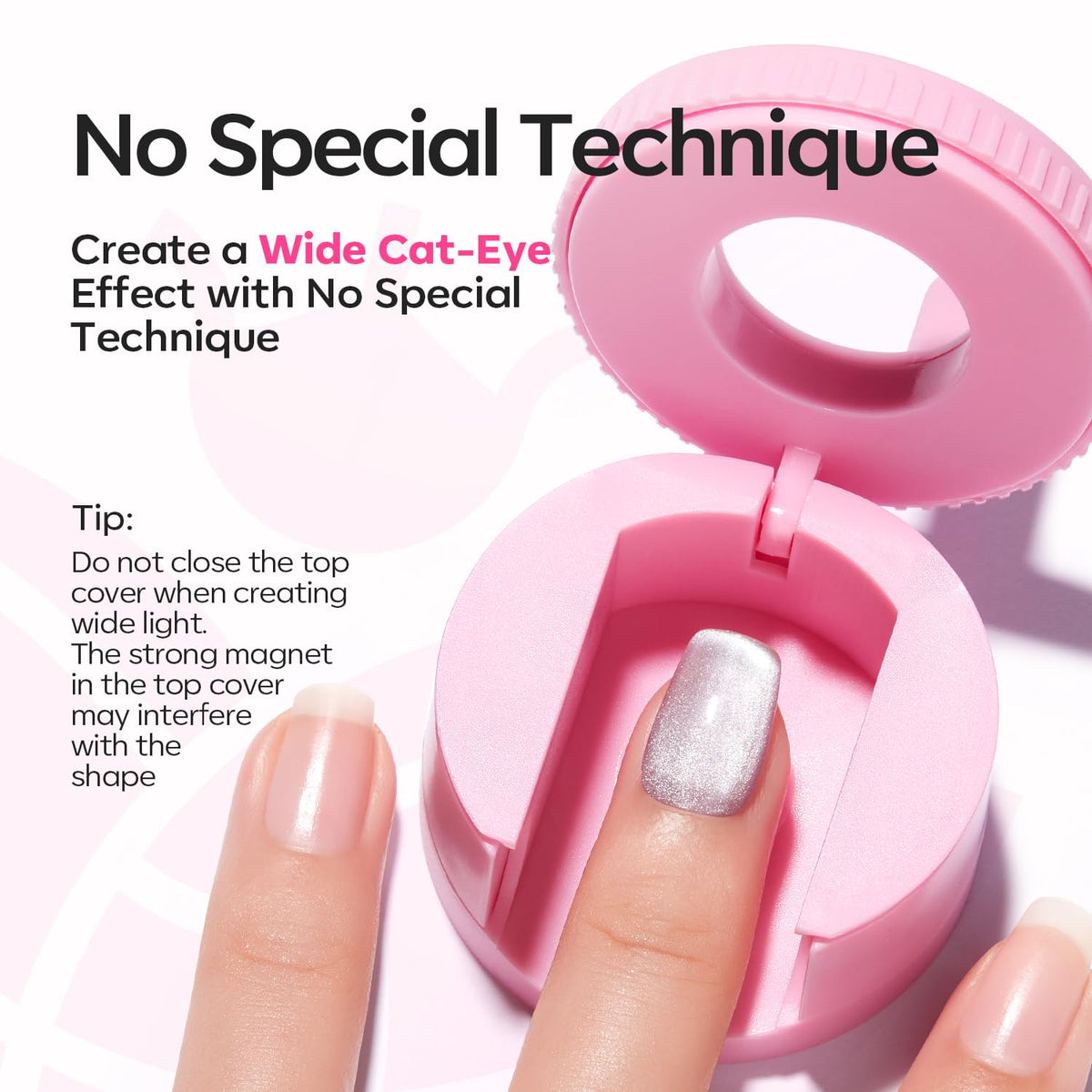 Modelones Cat Eye Magnet Tool with various cat eye effects displayed