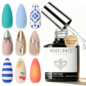 modelones Chrome Proof Matte Gel Top Coat 15ML front view