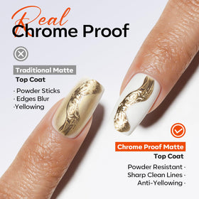 modelones Chrome Proof Matte Gel Top Coat 15ML texture close-up