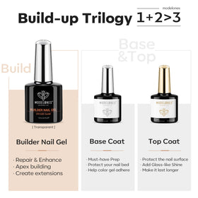 modelones Clear Builder Nail Gel 10ml bottle front view