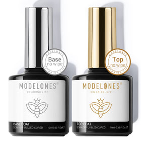 modelones Clear Gel Nail Polish Set 10ml Base Coat and Top Coat front view