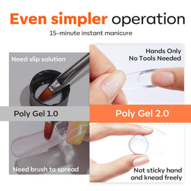 modelones Clear Solid Builder Gel with 3D nail art
