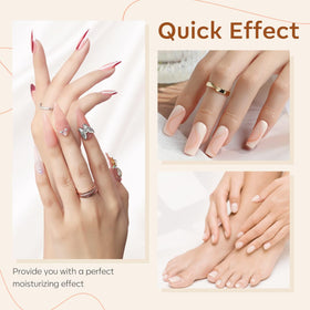 modelones Cuticle Cream Softener 18g application on nails