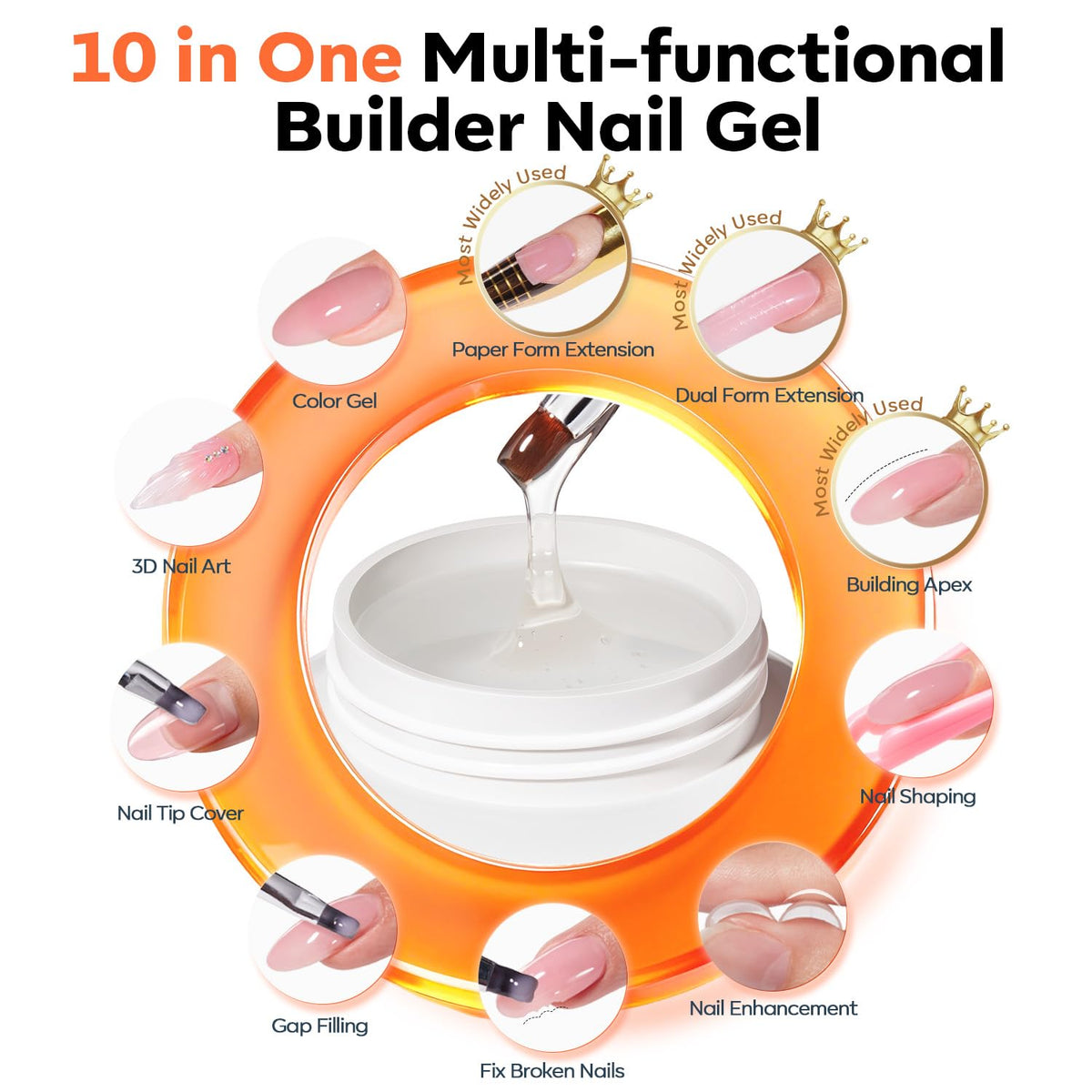 modelones dual-ended nail brush and nail clamps