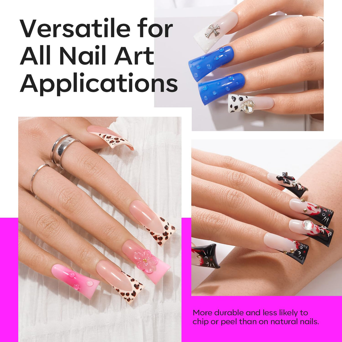 modelones Duck Nail Tips Short Flare packaging display