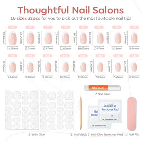 modelones French Tip Press On Nails in a stylish display