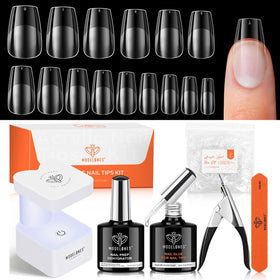 modelones Gel Nail Kit including UV lamp and nail tips