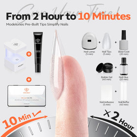 modelones Gel Nail Kit showing nail tips and clipper