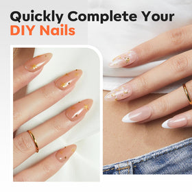modelones Gel Nail Kit with almond nail tips displayed