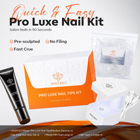modelones Gel Nail Kit with solid nail glue and lamp