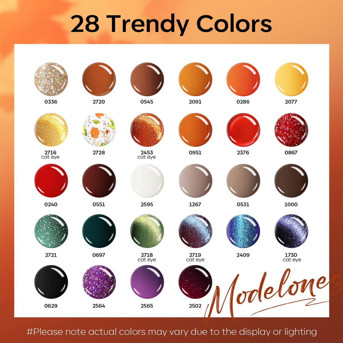 modelones Gel Nail Polish bottles with glossy and matte finishes