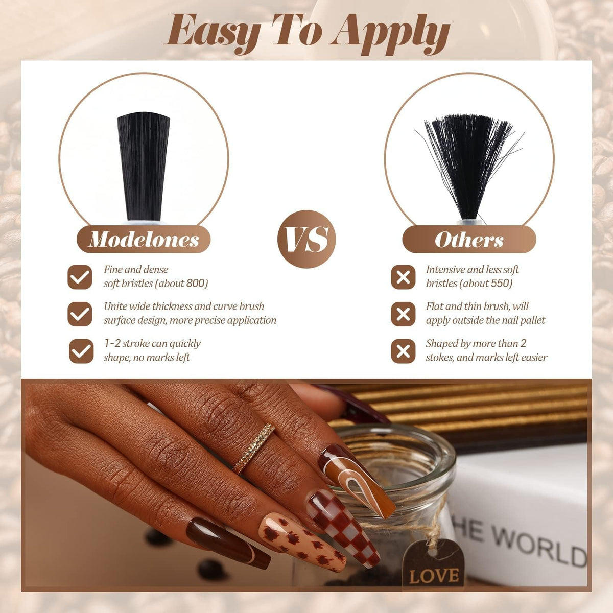 modelones Gel Nail Polish brush for easy application