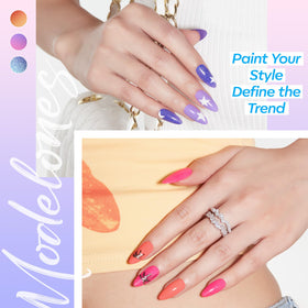 modelones Gel Nail Polish in vibrant glitter shades