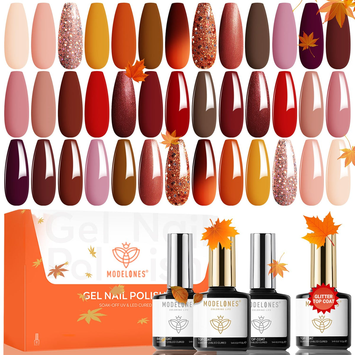 modelones Gel Nail Polish Kit 20 Colors front view
