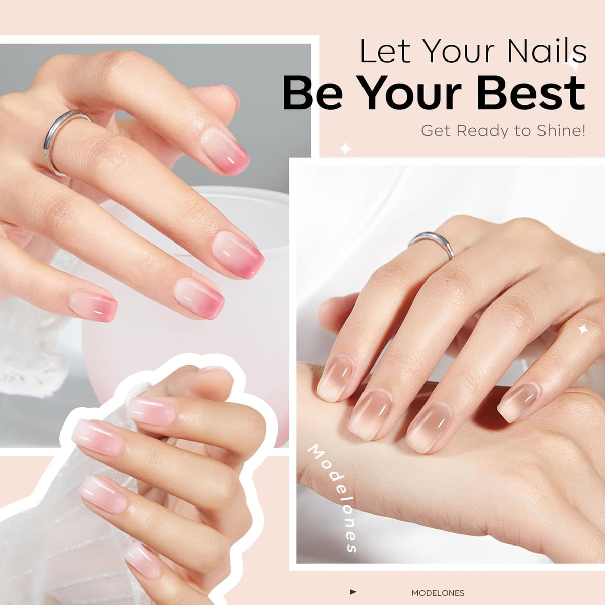 modelones Gel Nail Polish Kit gift packaging with postcard and poster