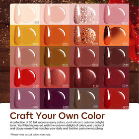 modelones Gel Nail Polish Kit glitter and matte top coat