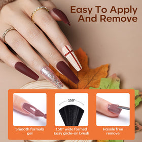 modelones Gel Nail Polish Kit swatches of colours